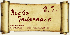 Neško Todorović vizit kartica